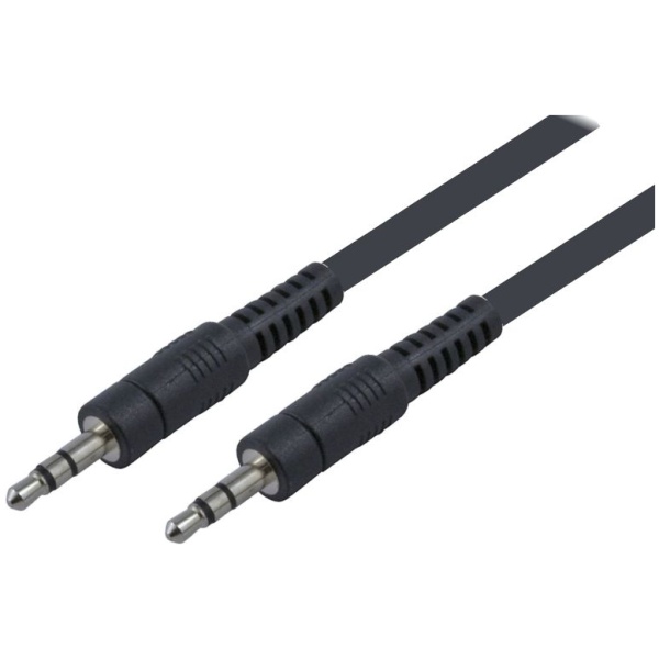 POWERTECH καλώδιο stereo 3.5mm CAB-J008, AUX, nickel plated, 5m, μαύρο