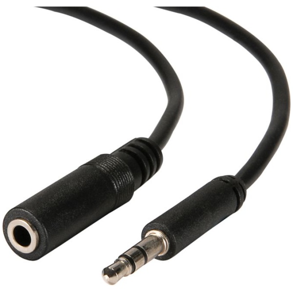 POWERTECH καλώδιο 3.5mm αρσενικό σε θηλυκό CAB-J010, 5m, μαύρο