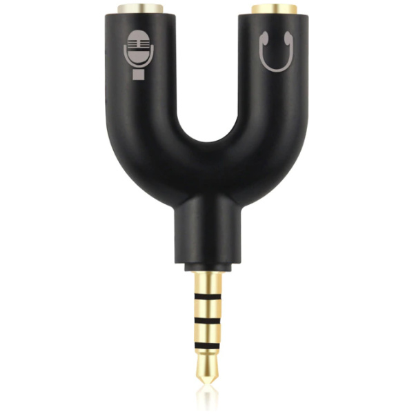 POWERTECH αντάπτορας 3.5mm σε 2x 3.5mm CAB-J043, μαύρο