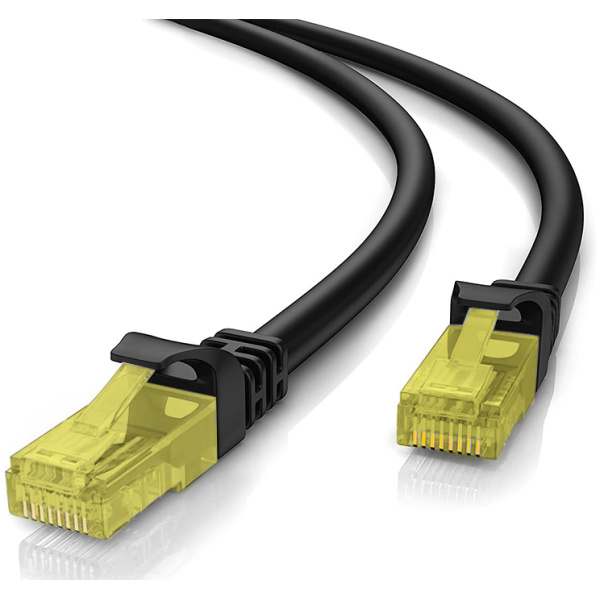 POWERTECH καλώδιο δικτύου CAB-N212, Cat 5e U/UTP, CCA 26AWG, 0.5m, μαύρο