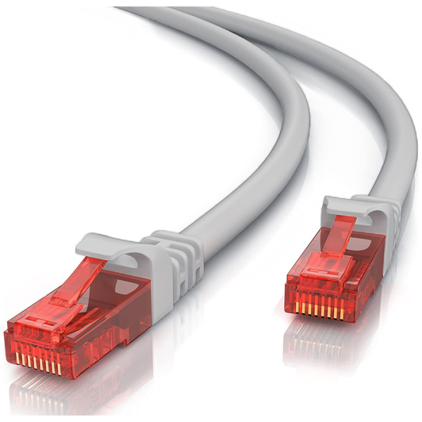 POWERTECH καλώδιο δικτύου CAB-N267, Cat 6 U/UTP, copper 24AWG, 1m, γκρι