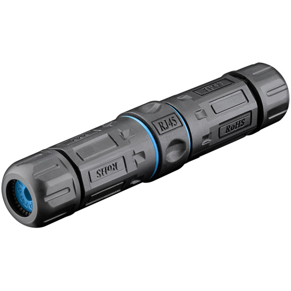 POWERTECH αδιάβροχος σύνδεσμος RJ45 CAB-N427, CAT 6, IP68, μαύρος