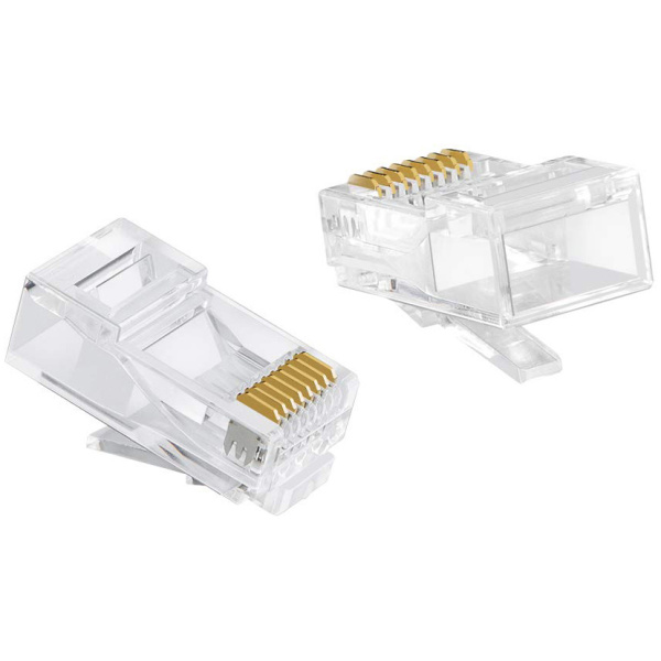 POWERTECH βύσμα RJ45 CAB-N446, Cat 6/6a UTP, διάφανο, 50τμχ