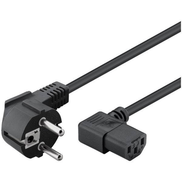 POWERTECH καλώδιο τροφοδοσίας Η/Υ & οθόνης CAB-P003, 3x0.75mm², 1.5m, μαύρο