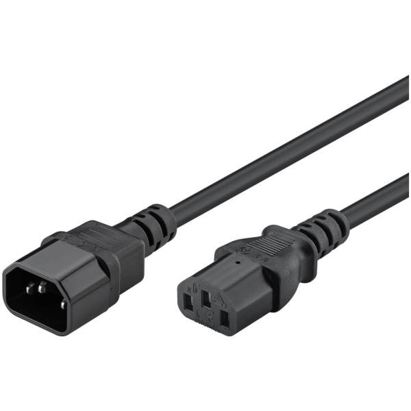 POWERTECH καλώδιο τροφοδοσίας προεκταση CAB-P004 3x 0.75mm², 1.5m, μαύρο