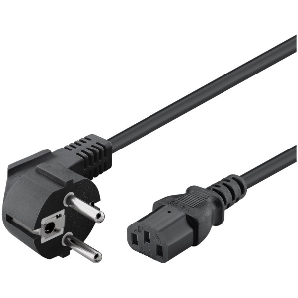 POWERTECH Καλώδιο τροφοδοσίας 3x 1mm² CAB-P014, μαύρο, 1.5m