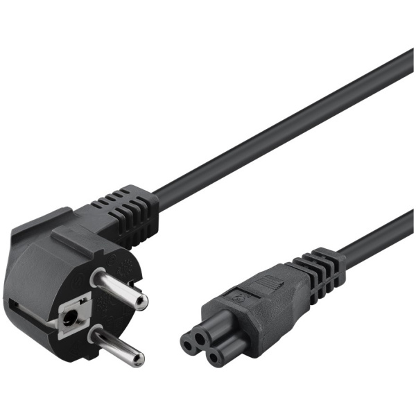 POWERTECH καλώδιο τροφοδοσίας CAB-P027, CCA, 3x 0.75mm, 1.5m, μαύρο