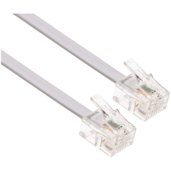 POWERTECH καλώδιο τηλεφώνου RJ11 6P4C CAB-T006, 10m, λευκό