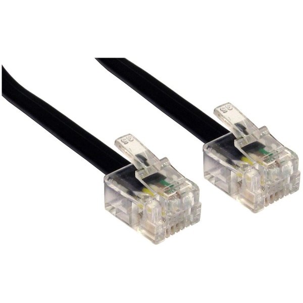 POWERTECH καλώδιο τηλεφώνου RJ11 6P4C CAB-T012, 20m, μαύρο