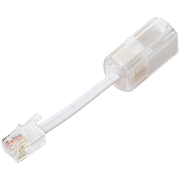 POWERTECH Αντάπτορας καλωδίου τηλεφώνου RJ10, για περιστροφή 360°, λευκό