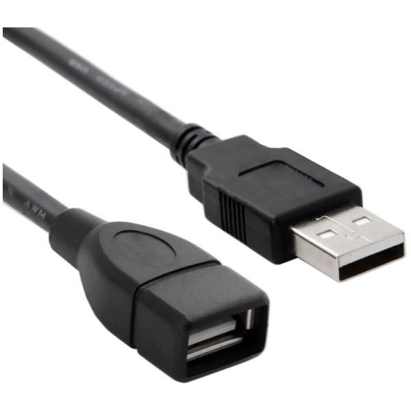 POWERTECH καλώδιο προέκτασης USB CAB-U011, 480Mbps, 1.5m, μαύρο