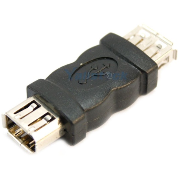 POWERTECH αντάπτορας USB θηλυκό σε θηλυκό CAB-U019, μαύρος