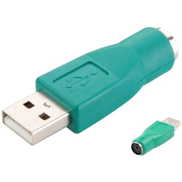 POWERTECH αντάπτορας USB 2.0 αρσενικό σε PS2 θηλυκό CAB-U020, πράσινος