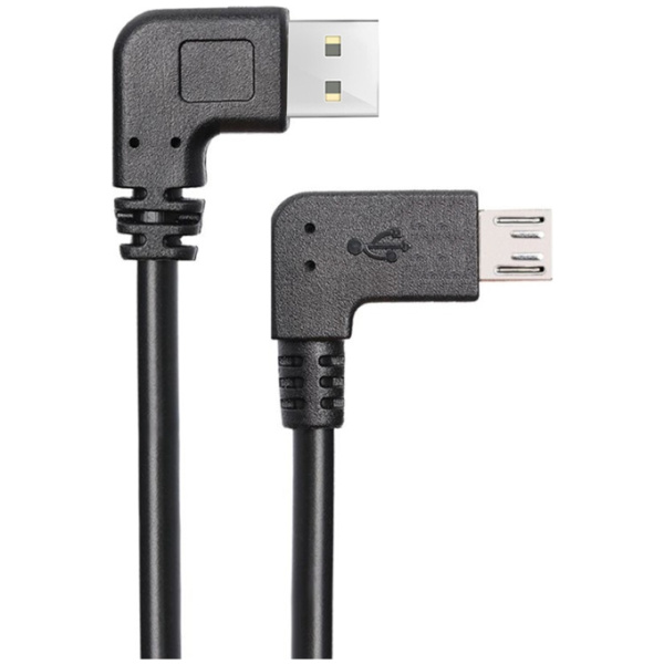 POWERTECH καλώδιο USB σε USB Micro CAB-U133, 90°, Easy USB, 1m, μαύρο