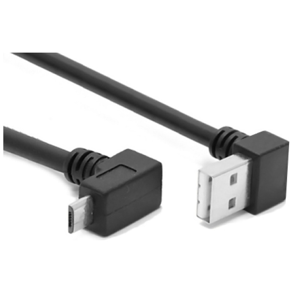 POWERTECH καλώδιο USB σε USB Micro CAB-U137, 90°, Easy USB, 1m, μαύρο