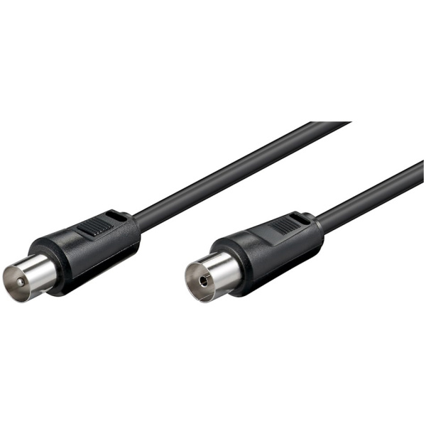 POWERTECH καλώδιο κεραίας RF αρσενικό - RF θηλυκό CAB-V006, μαύρο, 5m