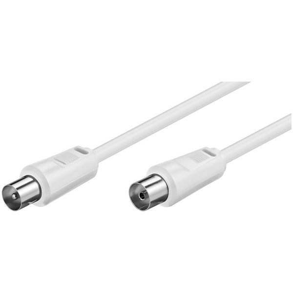 POWERTECH καλώδιο κεραίας RF αρσενικό - RF θηλυκό CAB-V018, λευκό, 10m