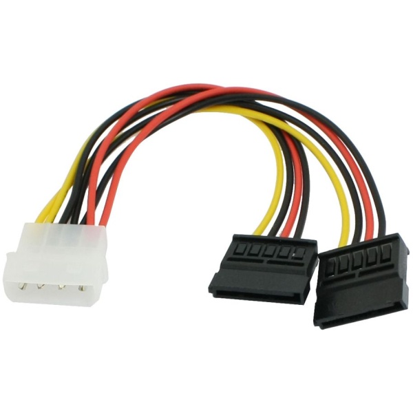 POWERTECH καλώδιο ρεύματος IDE σε 2x SATA CAB-W003, 20cm