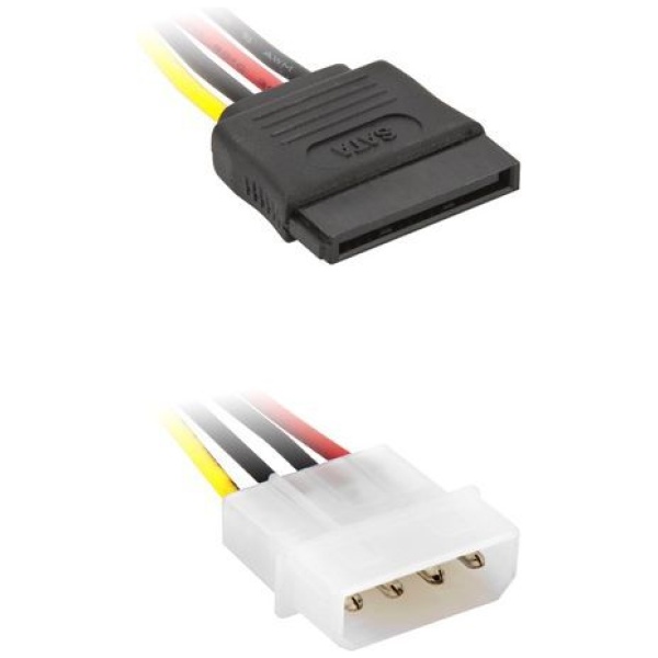 POWERTECH καλώδιο SATA 15pin (F) σε IDE 4pin (M) CAB-W011, 15cm