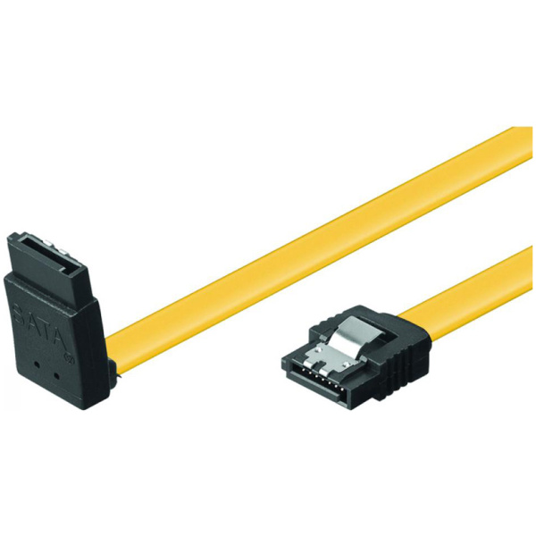 POWERTECH Καλώδιο SATA III 7pin σε 7pin 90° CAB-W028, Metal Clip 0.5m