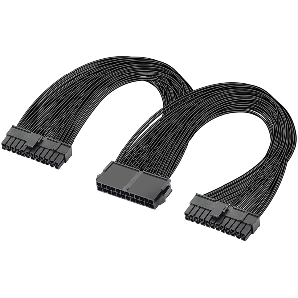 POWERTECH καλώδιο μητρικής 24pin σε 2x 24pin CAB-W052, 0.25m