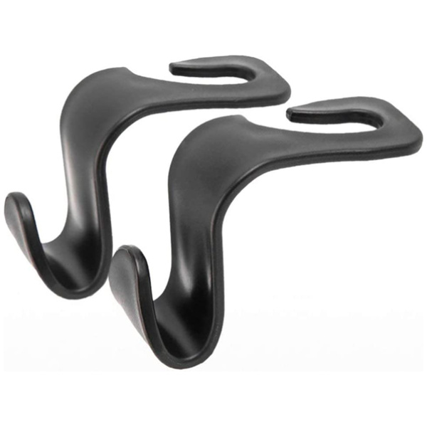 Κρεμάστρα αυτοκινήτου CAR-0007 για το προσκέφαλο, μαύρη, 2τμχ