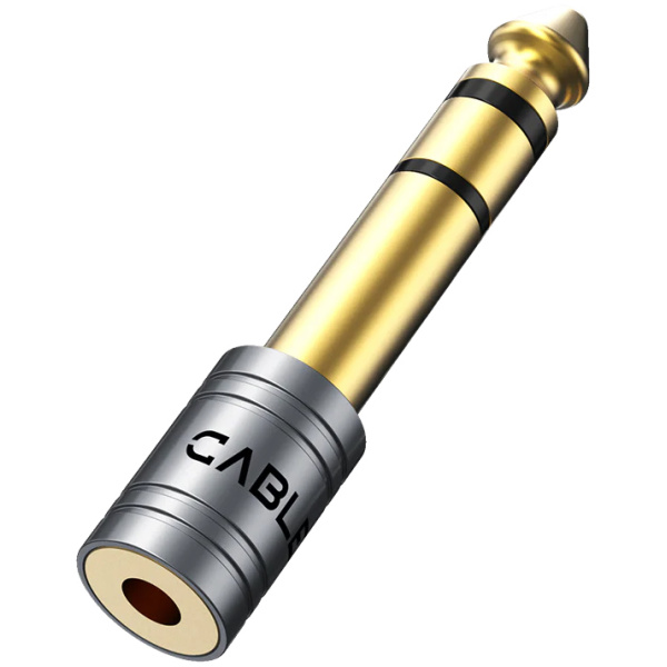 CABLETIME αντάπτορας ήχου 6.3mm σε 3.5mm CT-6M3F-AG, gold plated, γκρι