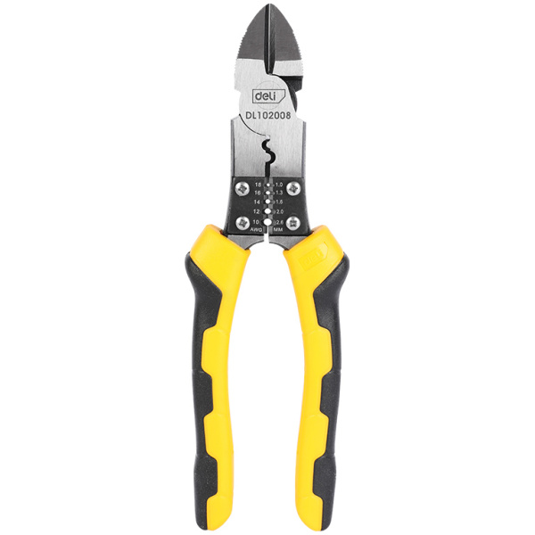 DELI πλαγιοκόφτης/απογυμνωτής καλωδίων DL102008, 1.0~2.6mm, 200mm