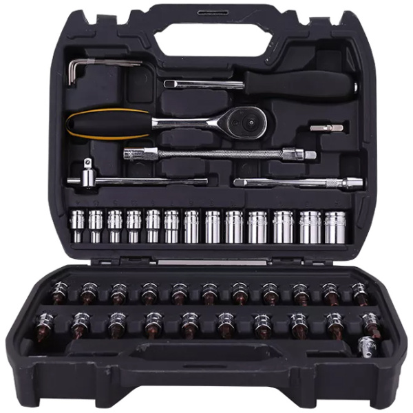 DELI σετ εργαλείων DL1046, με θήκη, 1/4", Cr-V, 46τμχ