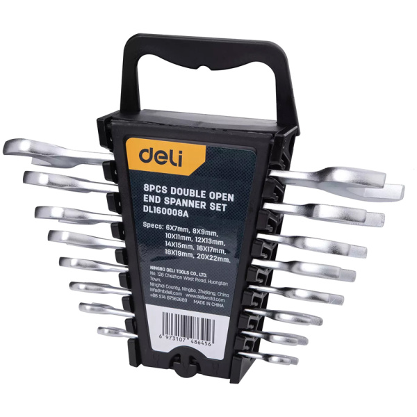 DELI σετ γερμανικά κλειδιά DL160008A, 6x7-20x22mm, 8τμχ