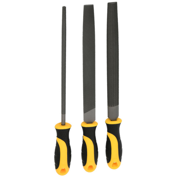 DELI σετ λίμες DL75108 με αντιολισθητική λαβή, μετάλλου, 200mm, 3τμχ