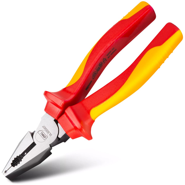 DELI πένσα ίσια ηλεκτρολόγου DL512007, μόνωση VDE 1000V, 18cm