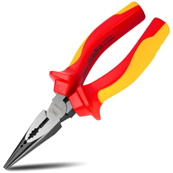 DELI μυτοτσίμπιδο ίσιο ηλεκτρολόγου DL512106 με αντιολισθητικές λαβές, VDE 1000V, 160mm