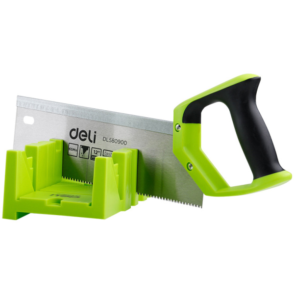 DELI πριόνι ξύλου DL580900 με φαλτσοκούτι, 300mm, 13 TPI