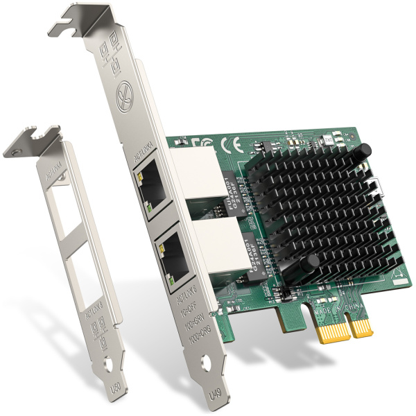 EDUP κάρτα επέκτασης δικτύου PCIe σε 2x RJ45 EP-9613, 1000Mbps