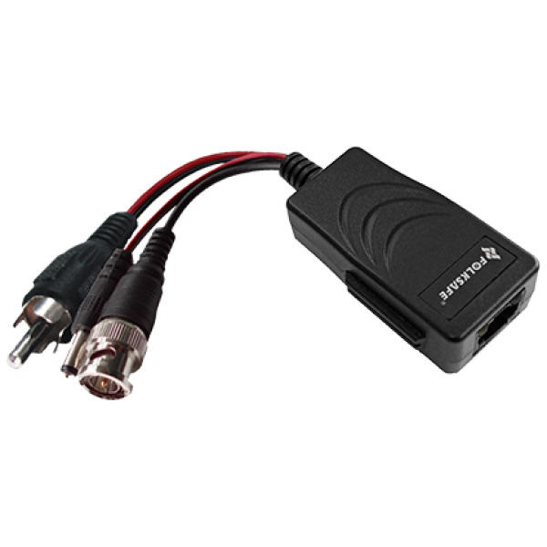 FOLKSAFE video & power balun transmitter FS-HD4301VPA, 4K, audio, RJ45