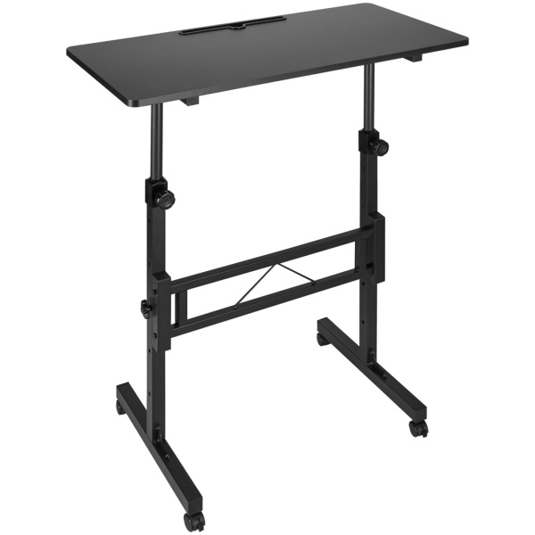 BRATECK γραφείο FWS10-6 με ρυθμιζόμενο ύψος & ροδάκια, 800x400x710~1110mm, μαύρο