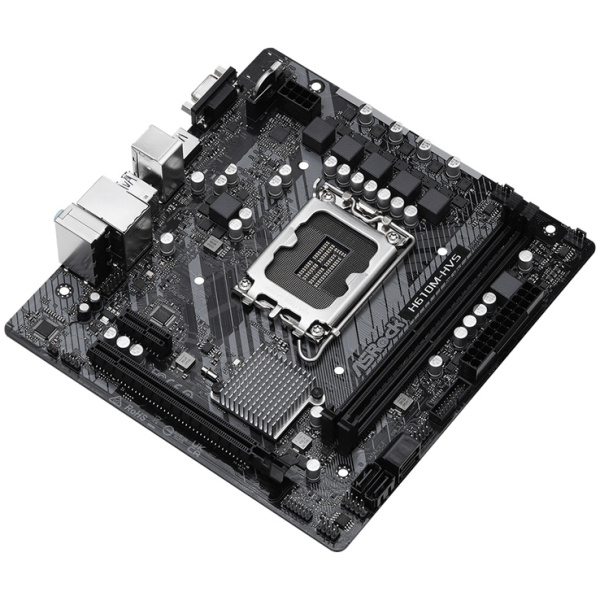 ASROCK μητρική H610M-HVS, 2x DDR4, s1700, USB 3.2 Gen1, mATX