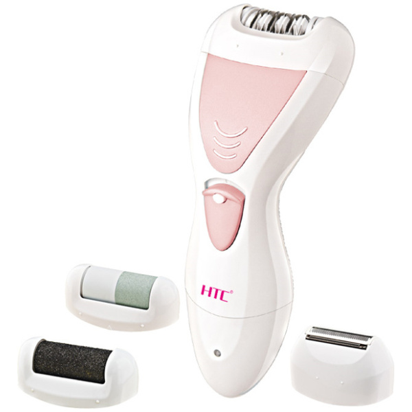 HTC αποτριχωτική μηχανή HL-026, 4 σε 1, επαναφορτιζόμενη, αδιάβροχη, ροζ