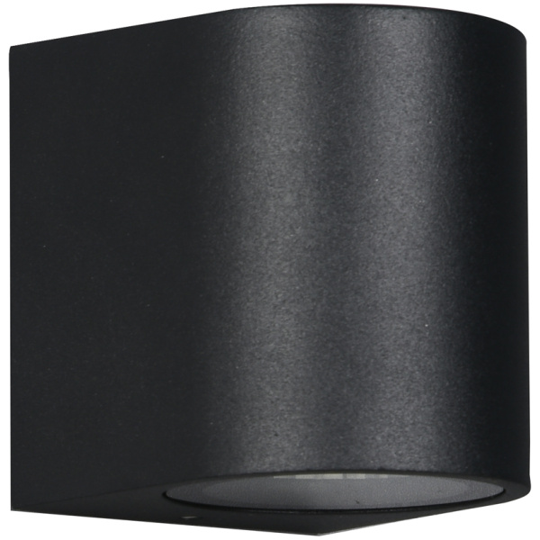 POWERTECH φωτιστικό τοίχου HLL-0187 για GU10 λάμπα, μεταλλικό, IP65, μαύρο