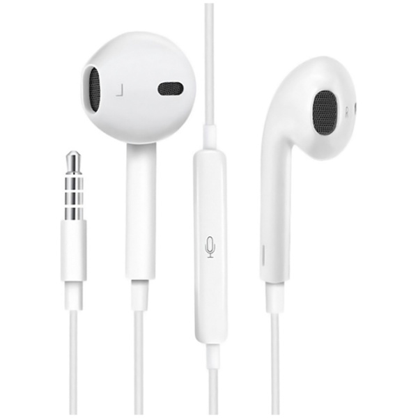 USAMS earphones με μικρόφωνο EP-22, 3.5mm σύνδεση, Φ14mm, 1.2m, λευκά