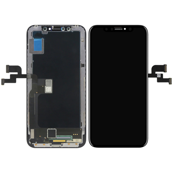 TW INCELL LCD ILCD-015 για iPhone Χ, camera-sensor ring, earmesh, μαύρη