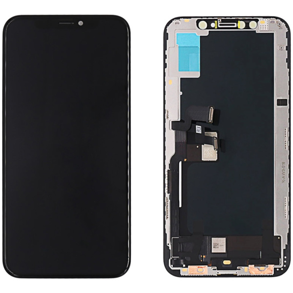 TW INCELL LCD ILCD-016 για iPhone ΧS, camera-sensor ring, earmesh, μαύρη
