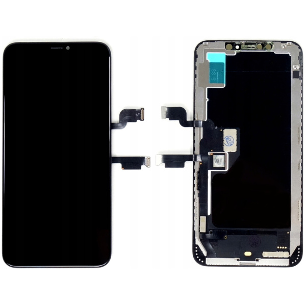 TW INCELL LCD για iPhone XS Max, camera-sensor ring, earmesh, μαύρη