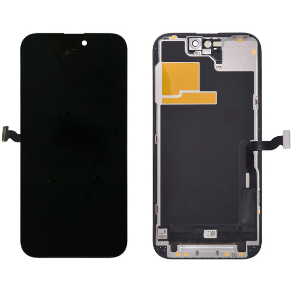 TW INCELL LCD για iPhone 14 Pro, camera-sensor ring, earmesh, μαύρη