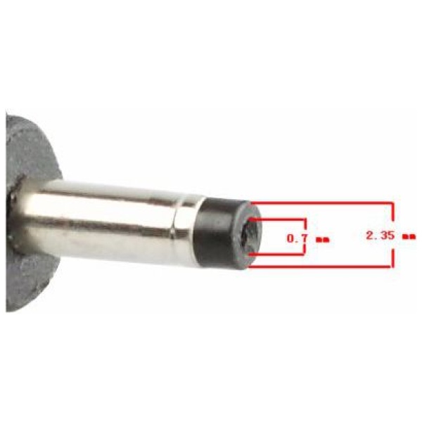 POWERTECH βύσμα για φορτιστή Asus laptop, M21, 19V, 2.35x0.7mm