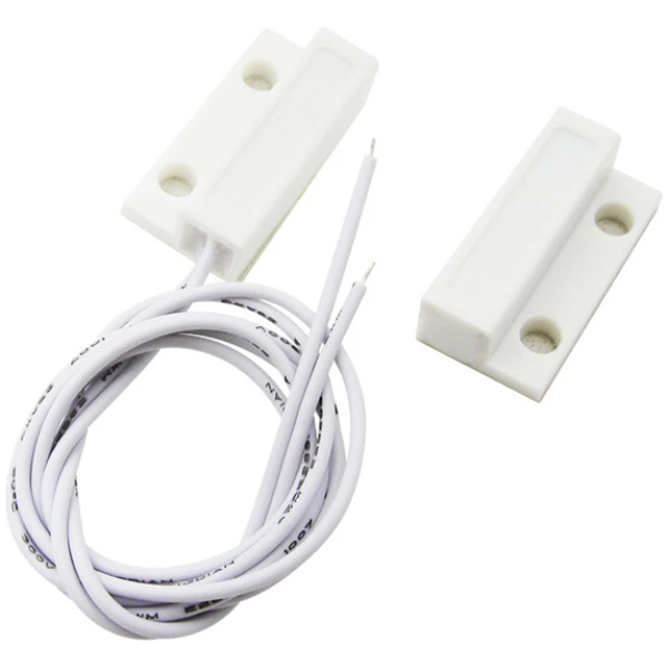 Αυτοκόλλητη μαγνητική επαφή συναγερμού MC-38, 18mm, λευκή, 10τμχ