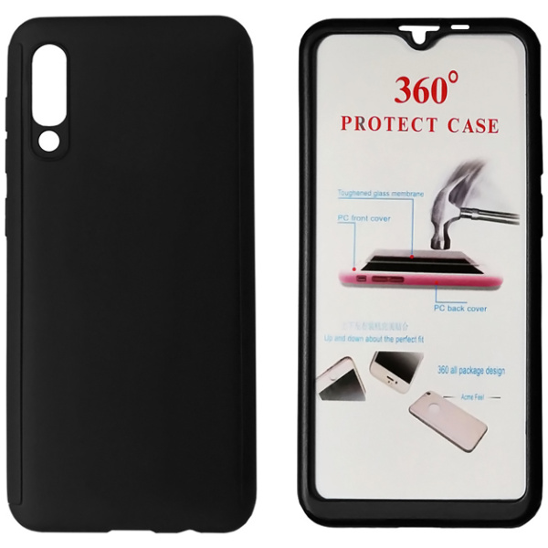 POWERTECH Θήκη Body 360° με Tempered Glass για Xiaomi Mi 9, μαύρη