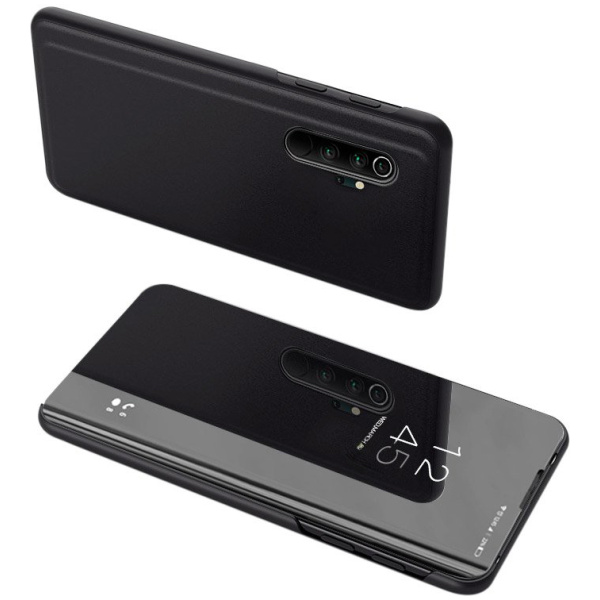 POWERTECH θήκη Clear view MOB-1550, Xiaomi Mi Note 10 Lite, μαύρη