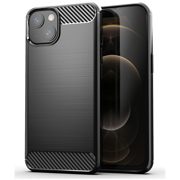 POWERTECH Θήκη Carbon MOB-1659 για iPhone 13 mini, μαύρη